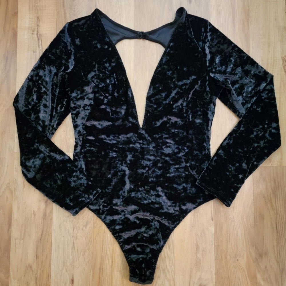 Victoria's Secret Long Sleeve Thong Bodysuit